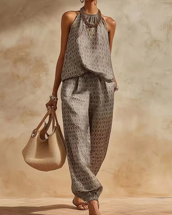 Sæt Geometrisk Halter Jogger