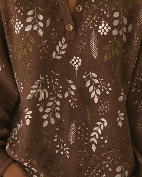 Sweatshirt Vaffel Henry Krave Blomstermønster
