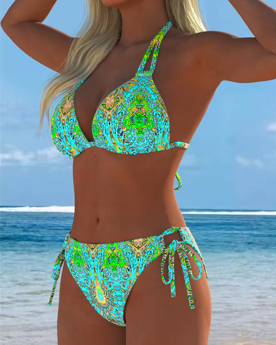 Bikini Farvet Hals Tryk