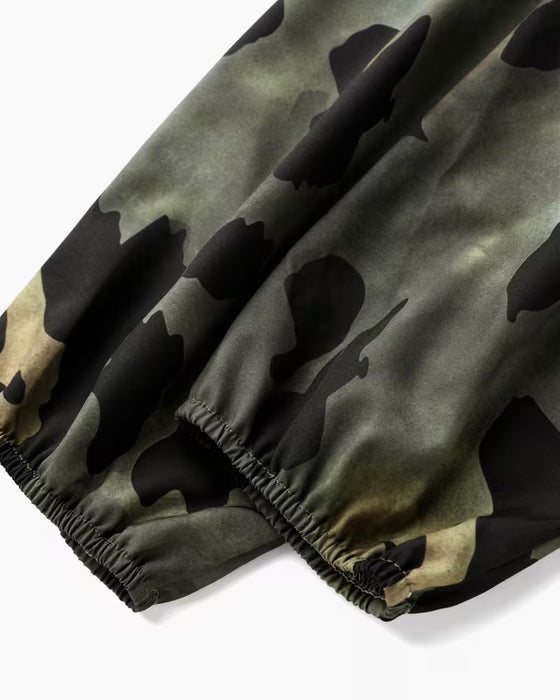 Bluse Camouflage Leopard Tryk Tørklæde Bind Pufærm
