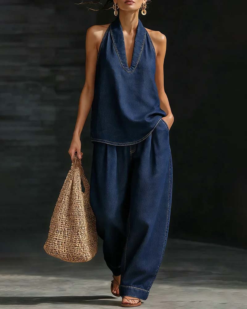 Set Mode Halsstrik Denim