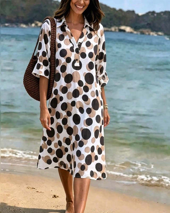 Prikket Kjole Halværmet