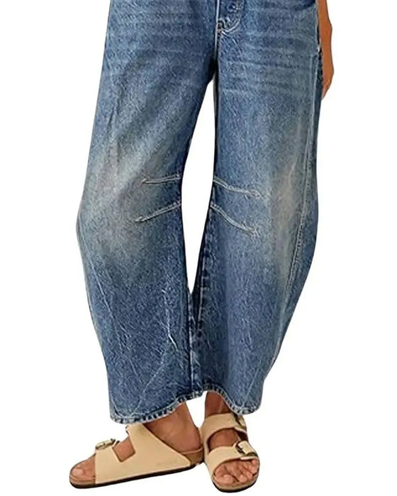 Jumpsuit Med Lommer Og Seler I Denim