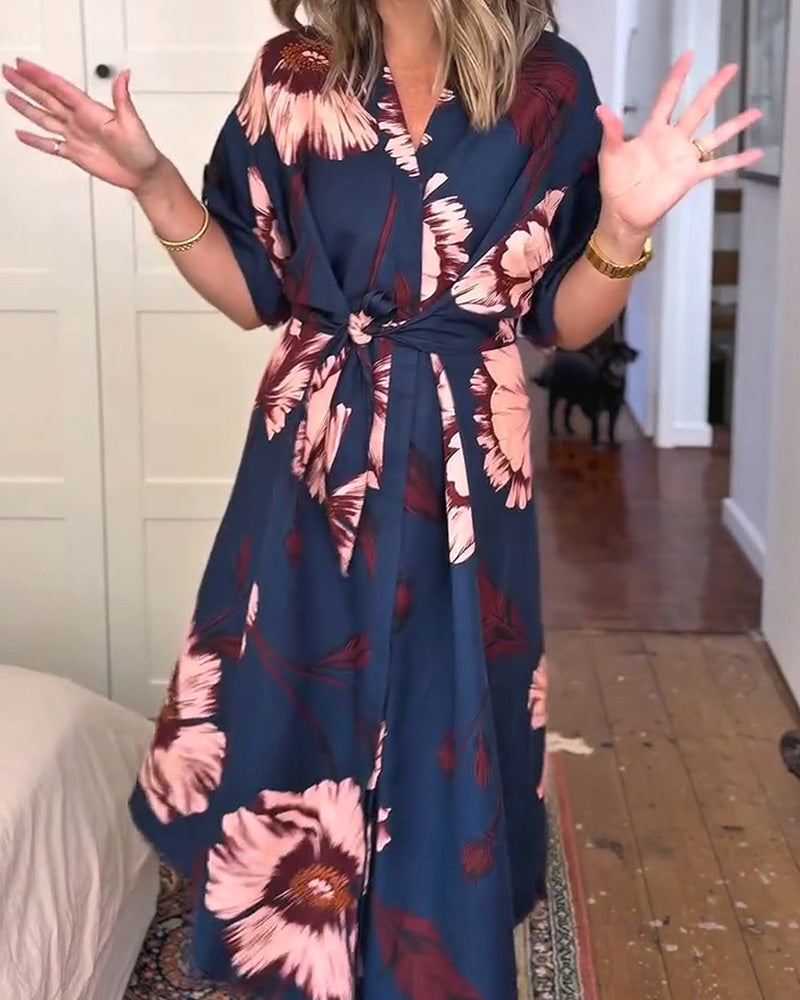 Kjole Blomsterprint Skjorte