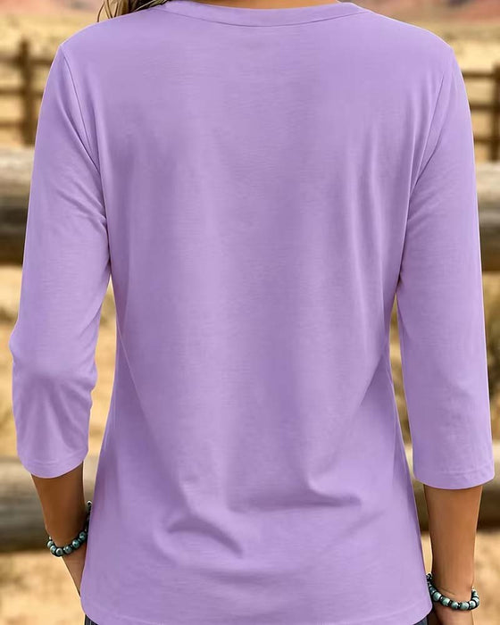 Top Crew Hals Patchwork Asymmetrisk Søm