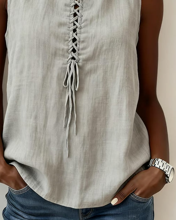 Tank Top Mock Neck Slips Ærmeløs