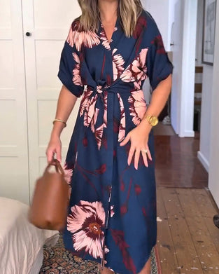 Kjole Blomsterprint Skjorte