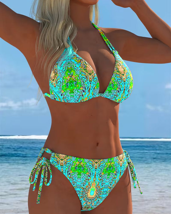 Bikini Farvet Hals Tryk