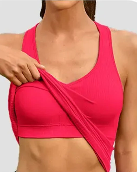 Tank Top Racerback Stolpe Indbygget Bh