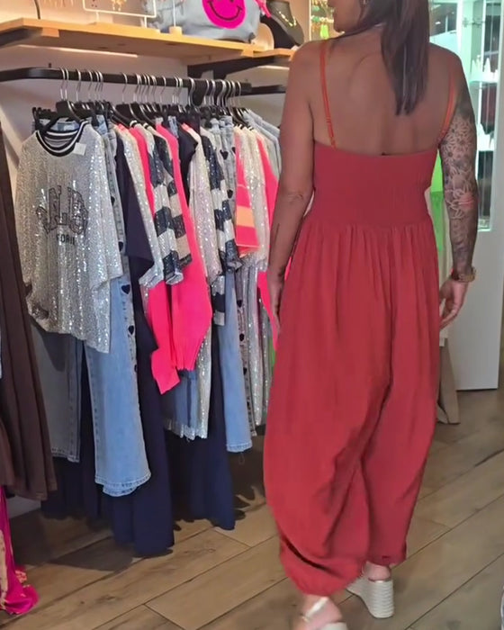 Jumpsuit Bandeau Spaghettistrop Bredt Ben
