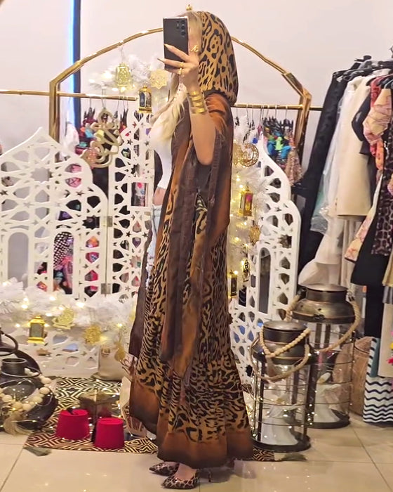 Frakke Batwingærme Leopardprint