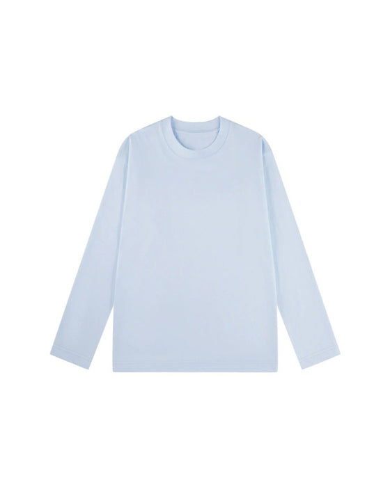 T-Shirt Herre Rund Hals Langærmet Slids