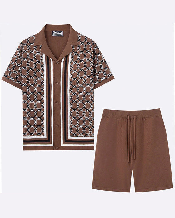 Sæt Kortærmet Cardigan Og Shorts Todelt