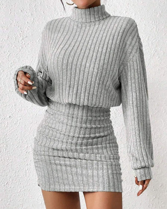 Ribbet Rullekravekjole I Bodycon-Model