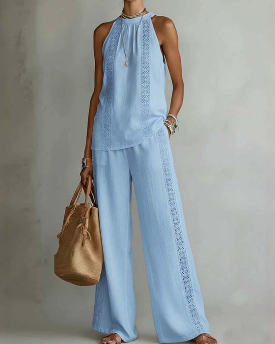 Todelt Sæt Hollow Out Halter