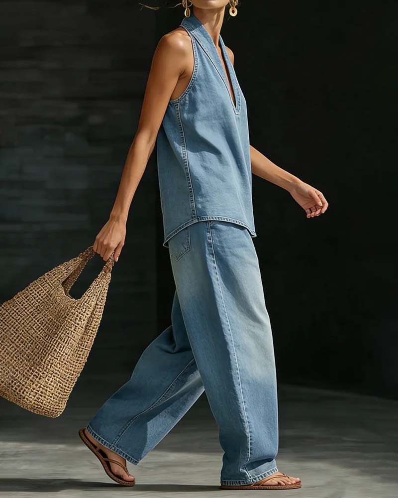 Set Mode Halsstrik Denim