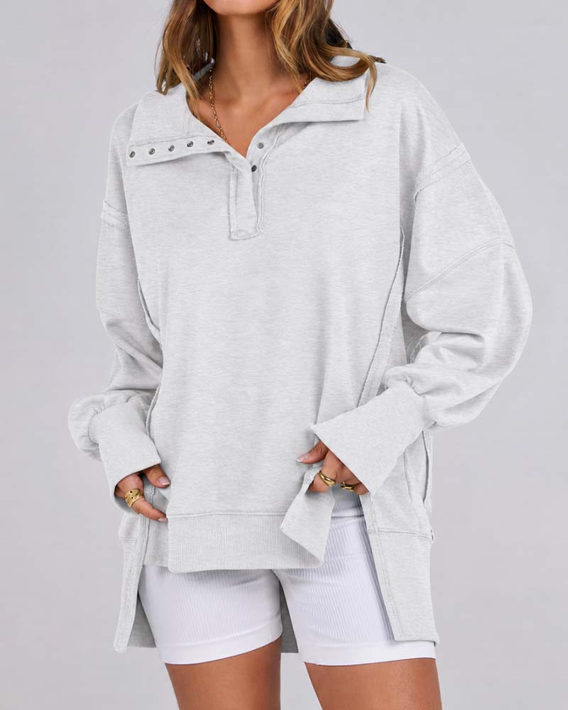 Sweatshirt Enfarvet Langærmet
