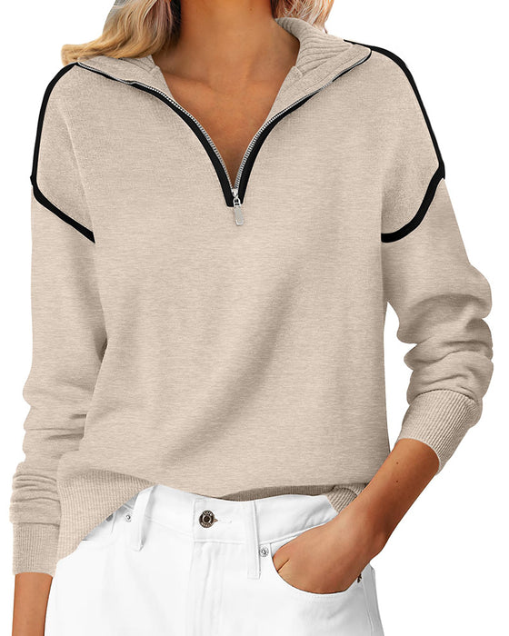 Sweatshirt Slag Lynlås Linje
