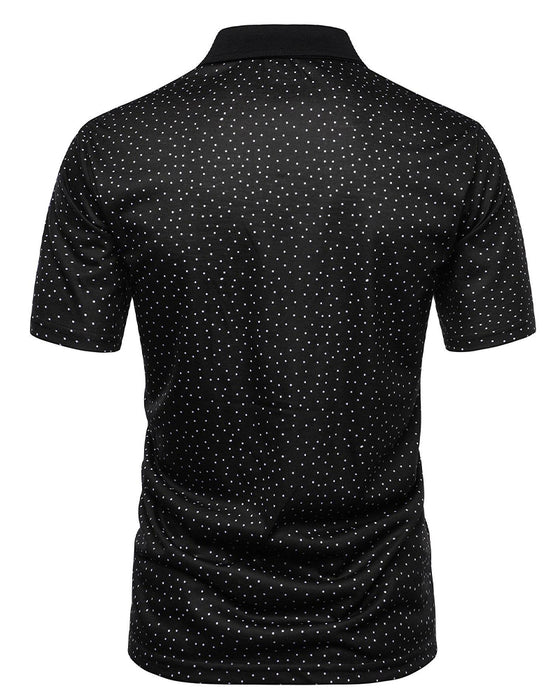 Afslappet Polo-Krave T-Shirt Med Små Prikker