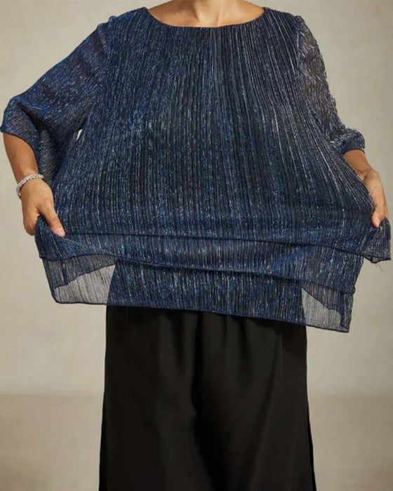 Stilfuld T-Shirt Med Rund Hals