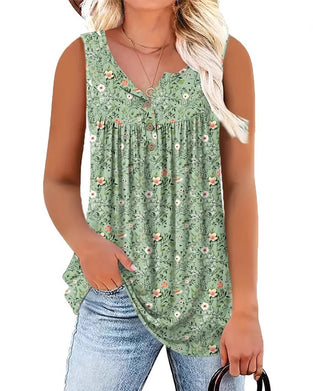 Tank Top Blomstret Ærmeløs