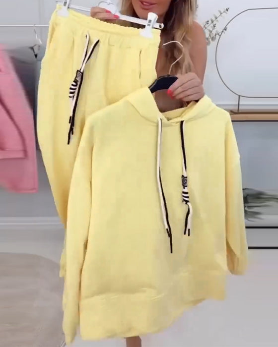 Todelt Jakkesæt Street Style Sweatshirt Sport