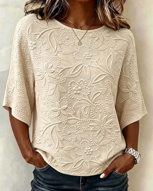 Bluse Kvinde Afslappet Blomstret