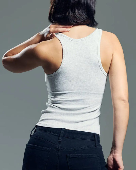 Tank Top U-hals Racerback Ensfarvet