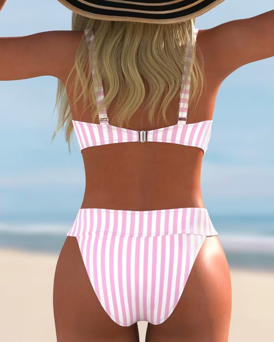 Bikinis Stribet Todelt
