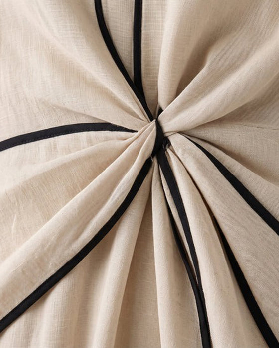 Kjole V-Hals Twist Linje Fuld Nederdel