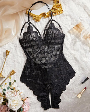 Lingerie Skridtløs Knipling One Piece