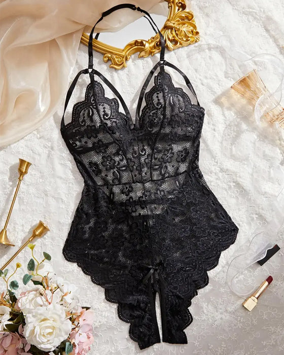 Lingerie Skridtløs Knipling One Piece