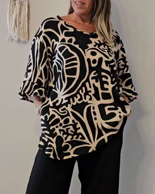 Topp Abstrakt Botanisk Tryk Løs