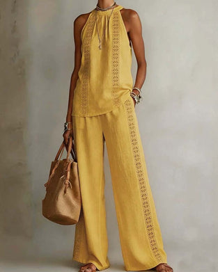 Todelt Sæt Hollow Out Halter