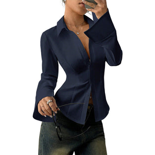 Eleganant Slim-Fit Damskjorte