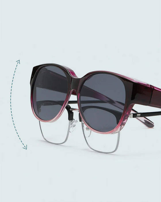 Polariseret Uv400-Beskyttelse Trendy Runde Solbriller