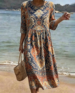 Kjole Rundhalset Bohemian