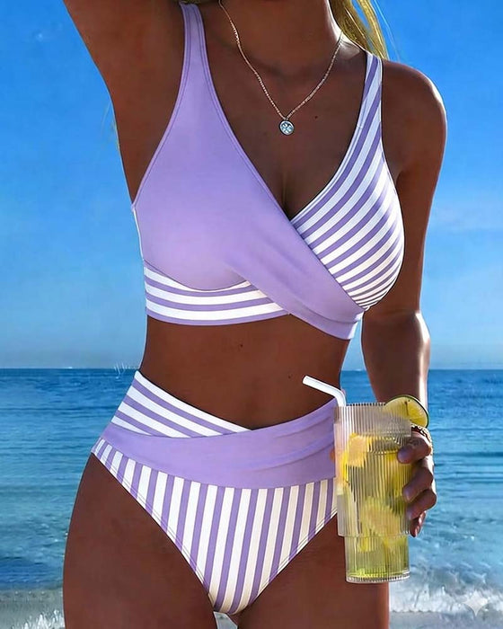 Bikini Krydsstribet Trykt