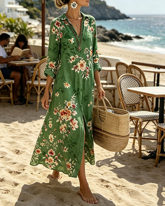 Kjole Blomstret Print Maxi