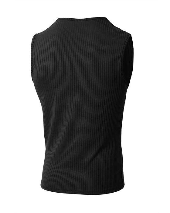 Herre Tanktop Ensfarvet Sport Afslappet