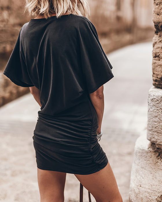 Kjole Rynket Talje Bodycon