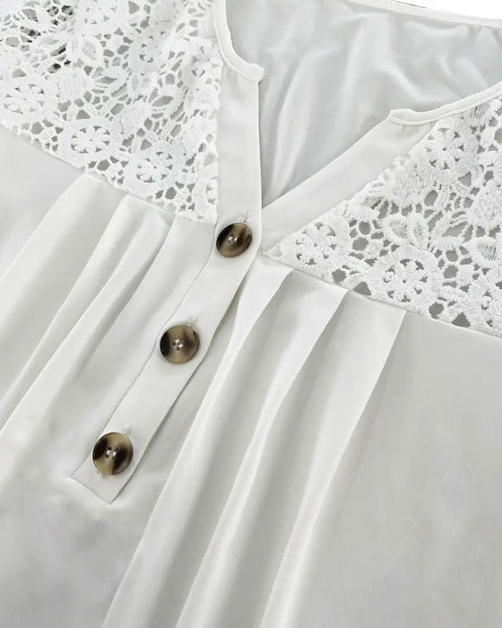 T-Shirt Hul Blonde Patchwork Plisseret