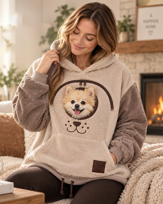 Hoodie Hætte Lynlås Kæledyr