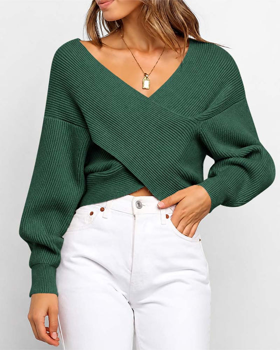 Trøje Kryds Off-Shoulder Kort