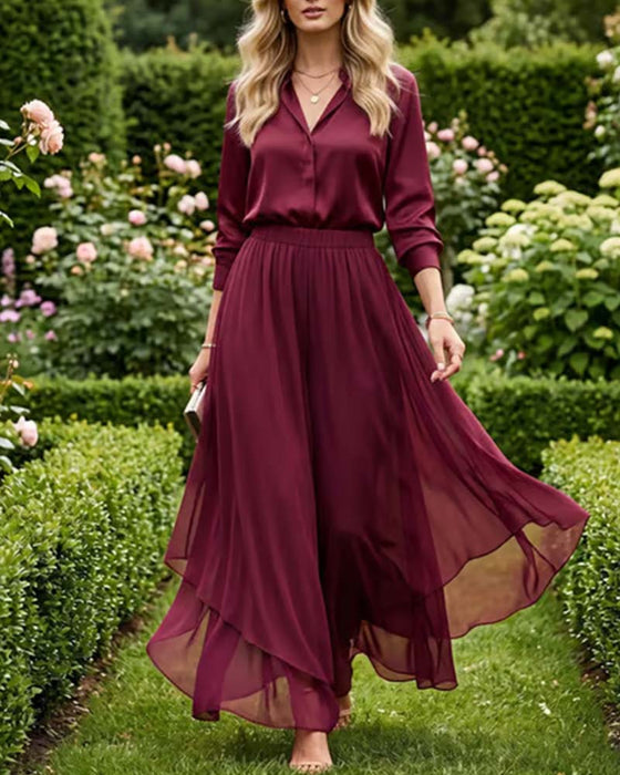 Bukser Løs Asymmetrisk Casual Bred Ben