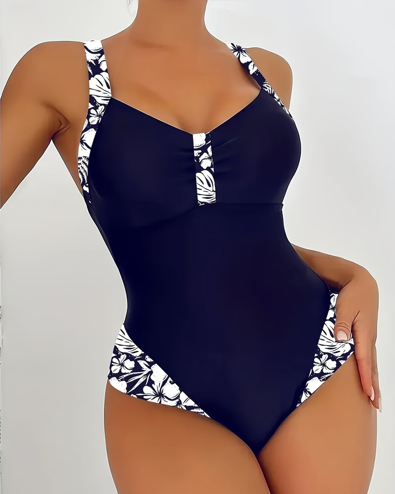 Badetøj Retro Farvebloktryk En Del