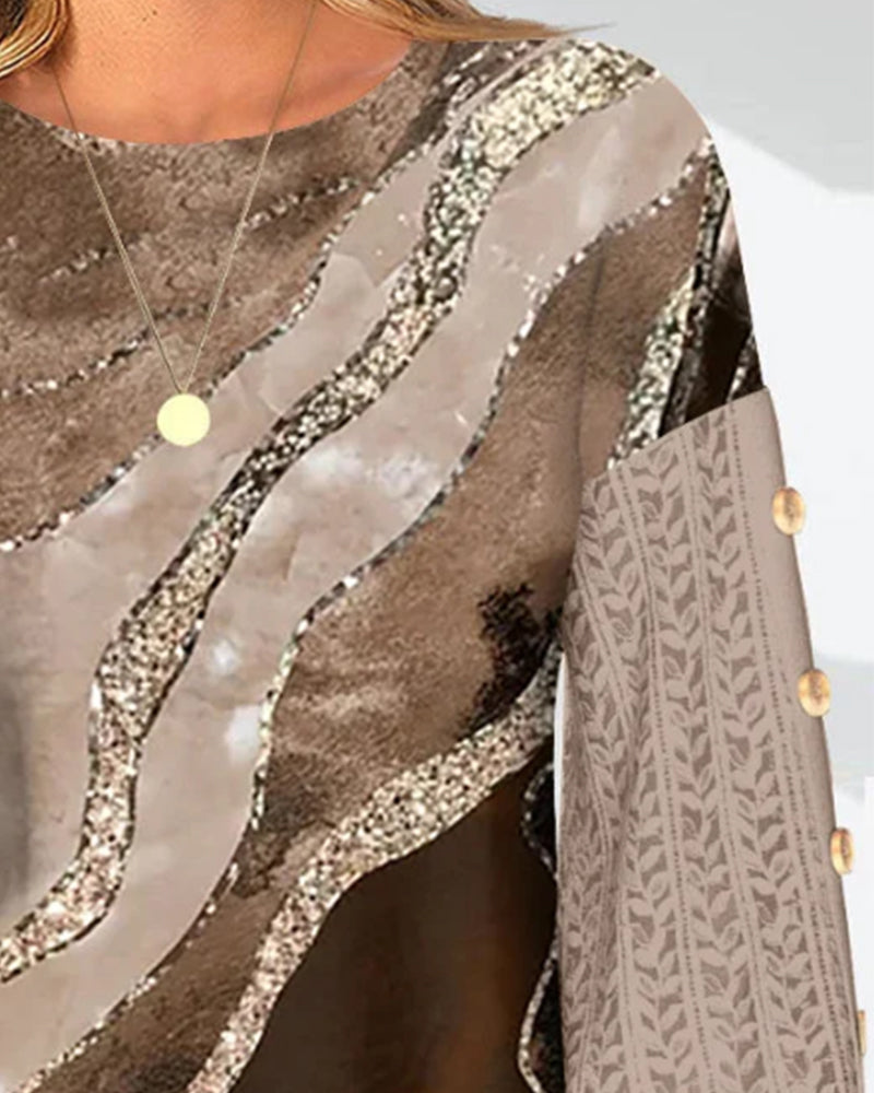 Top 3D Digitalprintet Strikket