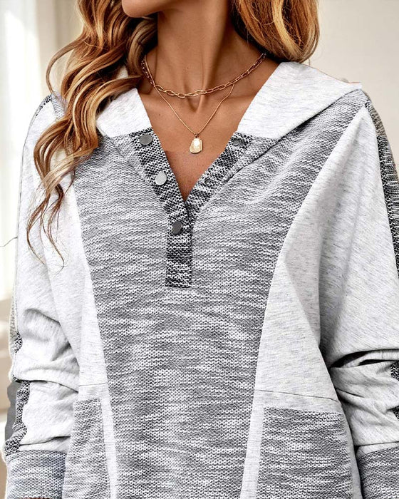 Hoodie Lang Ærme Casual