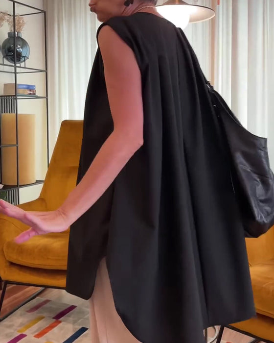 Tanktop Plisseret Ærmeløs Los