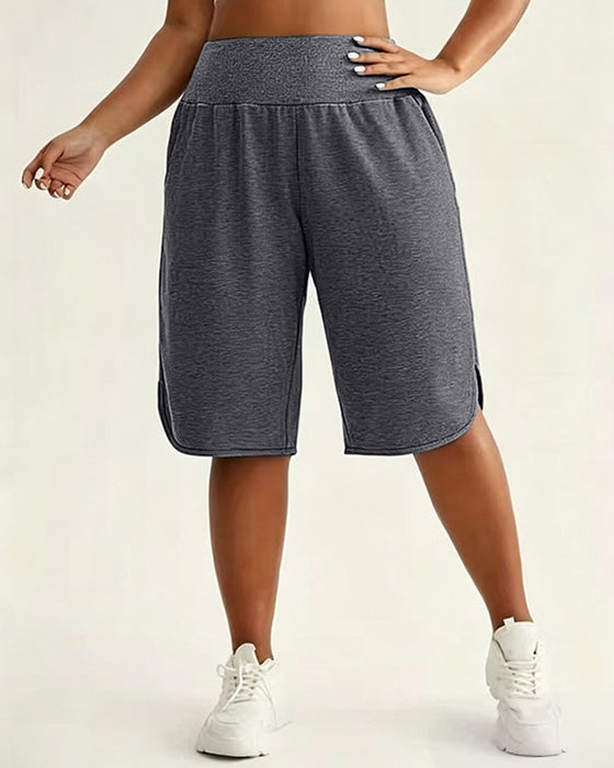 Høj Talje Vide Ben Shorts